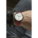Sternglas Naos Edition Bauhaus III Armbanduhr Leder rot