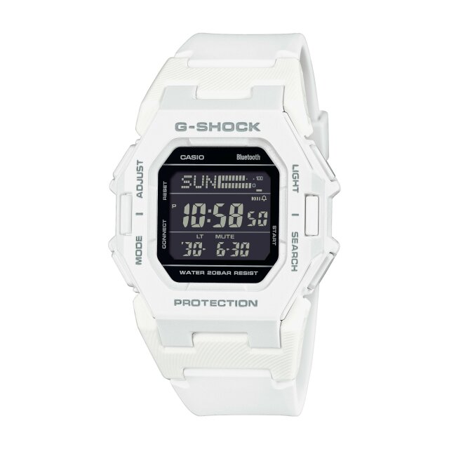 Casio G-Shock Quarz / Bluetooth Unisexuhr schwarz / weiß GD-B500-7ER