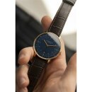 Sternglas Hamburg Edition Marine Herrenuhr blau / braun S01-HHM07-HE01