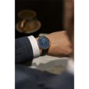 Sternglas Hamburg Edition Marine Herrenuhr blau / braun S01-HHM07-HE01