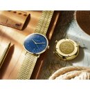 Sternglas Hamburg Edition Marine Herrenuhr blau Matellband gold S01-HHM07-ME09