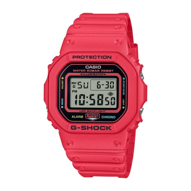 Casio G-Shock Quarz Unisexuhr schwarz / pink DW-5600EP-4ER