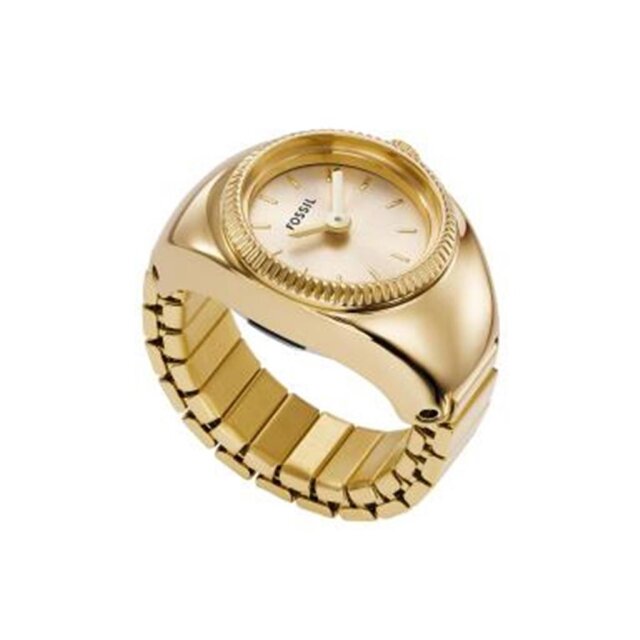 Fossil Quarz Ringuhr / Damenuhr gold ES5246