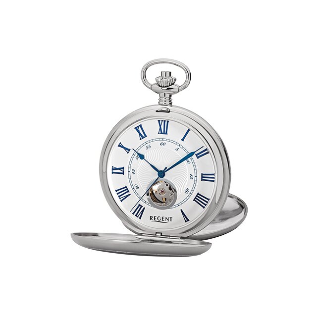 Regent Taschenuhr Mechanisch / Handaufzug silber   P-707