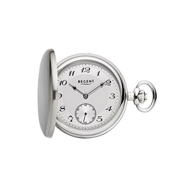 Regent Taschenuhr Mechanisch / Handaufzug  silber /  P-717