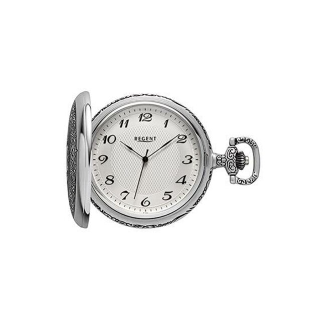 Regent Quarz Taschenuhr silber /  P-722