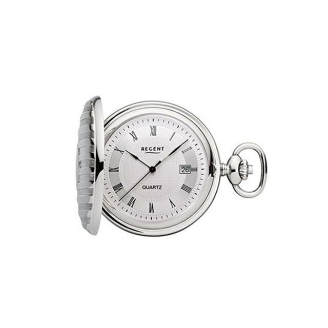 Regent Quarz Taschenuhr silber /  P-733