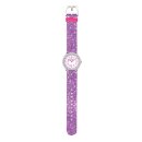 Scout Quarz Kinderuhr weiß / lila mit Glitzersteine 280381011