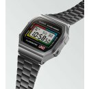 Casio UNO  Quarz Unisexuhr bunt / schwarz A168WEUC-1A