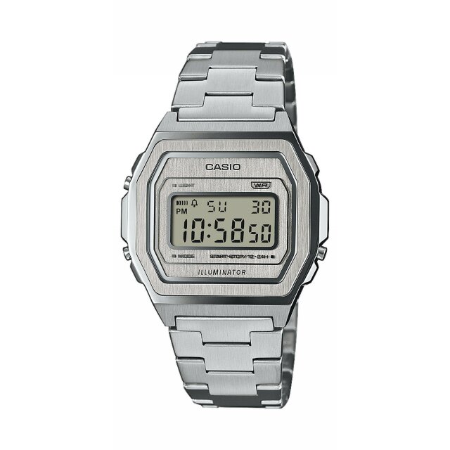 Casio Quarz Unisexuhr silber Edelstahl A1000DN-7ER