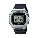 Casio Quarz Herrenuhr silber / schwarz W-218HM-7AVEF