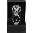 Jacques Lemans Borussia Dortmund BVB 09 Quarz Fußball Armbanduhr schwarz / silber BVB-04