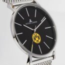 Jacques Lemans Borussia Dortmund BVB 09 Quarz Fußball Armbanduhr schwarz / silber BVB-04