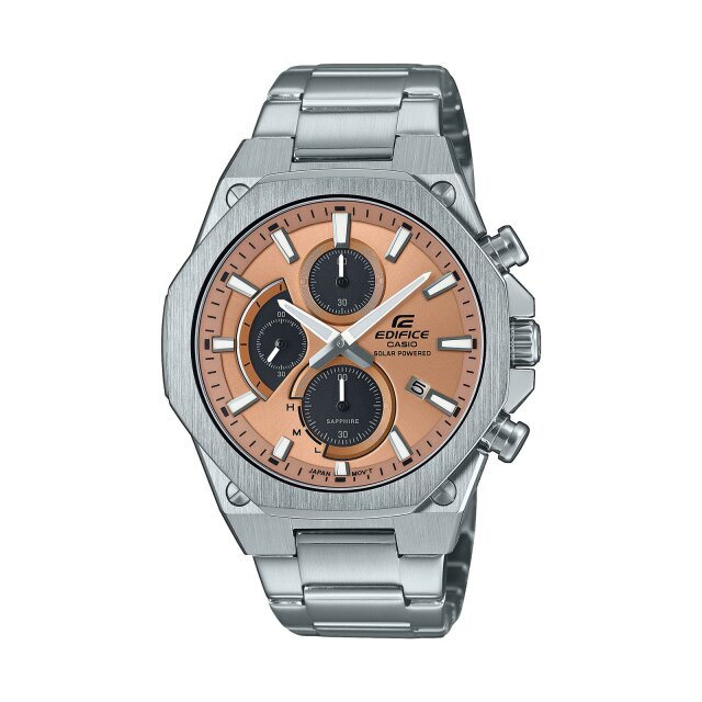 Casio Edifice Quarz / Solar Herrenuhr braun / silber EFS-S570D-5AUEF