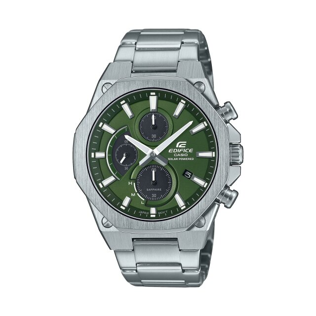 Casio Edifice Quarz / Solar Herrenuhr grün / silber EFS-S570D-3AUEF