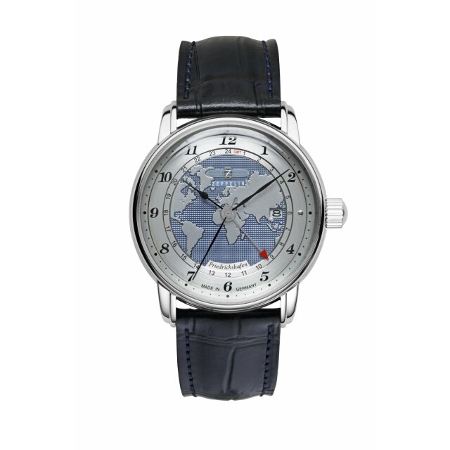 Zeppelin GMT "Clus de Paris" Mechanisch / Automatik Herrenuhr blau / blau 8596-3