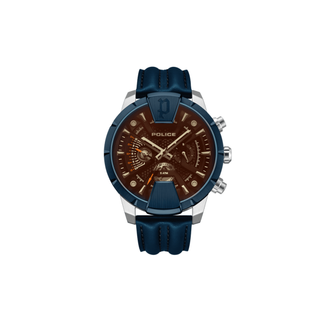 Police Huntley  Quarz Herrenuhr schwarz / blau PEWJF2203740