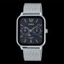 Casio Quarz Unisexuhr mit Mondphase schwarz / silber...