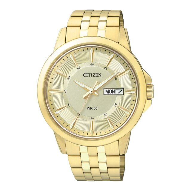 Citizen Quarz Herrenuhr gold BF2013-56PE