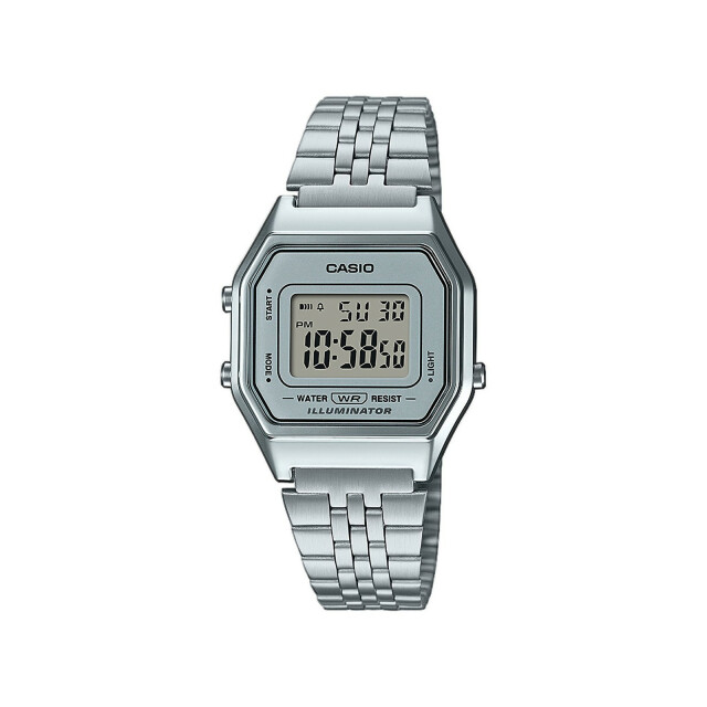 Casio Vintage Quarz digital Damenuhr grau / silber LA680WEA-7EF