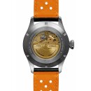 bauhaus Aviation Herrenuhr Automatik mit Lederarmband orange / schwarz 27665