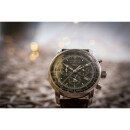 Zeppelin 100 Jahre Quarz Chronograph  Herrenuhr silber / grün 86804