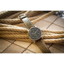 Zeppelin 100 Jahre Quarz Chronograph  Herrenuhr silber / grün 86804
