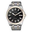 Citizen Eco Drive Quarz / Solar Herrenuhr schwarz / silber / rosé BM7109-89E