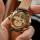 Sternglas Hamburg Chrono Edition Vintage Herrenuhr gr&uuml;n / schwarz S01-HCV22-BR04
