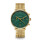 Sternglas Hamburg Chrono Edition Vintage Herrenuhr gr&uuml;n / gold S01-HCV22-ME09