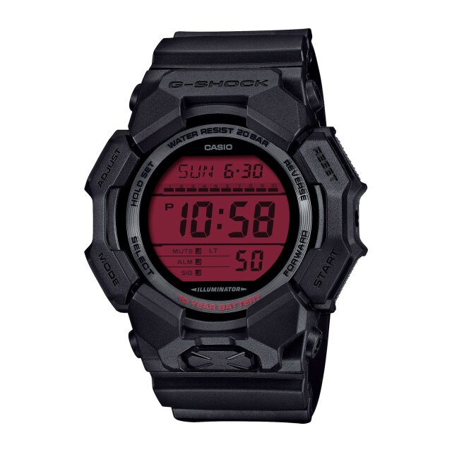 Casio G-Shock Quarz Herrenuhr rot / schwarz GD-010BBR-1