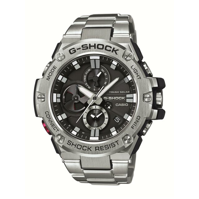 Casio G-Steel G-Shock Solar / Bluetooth Herrenuhr schwarz / silber GST-B100D-1AER