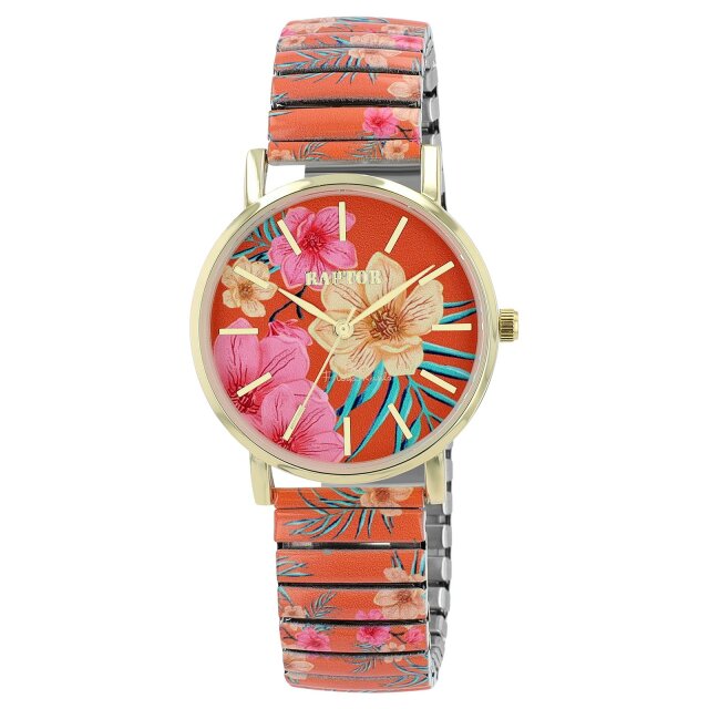 Raptor "Frida Kahlo Edition" Quarz Damenuhr Blüte bunt RA10255-022