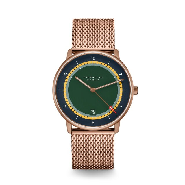 Sternglas Naos Edition Argo Bronze Quarz Herrenuhr grün / bronze S01-NAX48-MI11