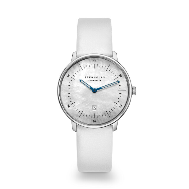 Sternglas Naos XS Edition Perlmutt Quarz Damenuhr perlmutt / weiß S01-NDP01-KL12