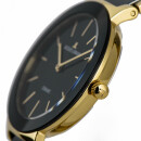 Jacques Lemans Quarz Keramik Damenuhr schwarz / gold 42-7E