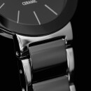 Jacques Lemans Quarz Keramik Damenuhr schwarz / silber 42-7A