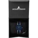 Jacques Lemans Quarz Keramik Damenuhr blau / silber 42-7Y