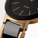 Jacques Lemans Quarz Keramik Damenuhr rosé / schwarz 42-7C