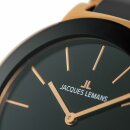 Jacques Lemans Quarz Keramik Damenuhr rosé / schwarz 42-7C