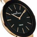 Jacques Lemans Quarz Keramik Damenuhr rosé / schwarz 42-7C