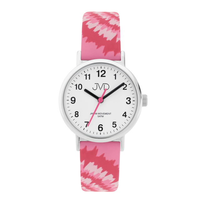 JVD Quarz Kinderuhr weiß / rosa J7211.3