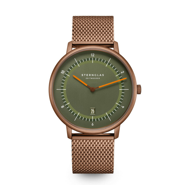 Sternglas 42 mm Naos XL Edition 1905  Herrenuhr Metallband olive / grün / bronze S01-NXT35-MI11