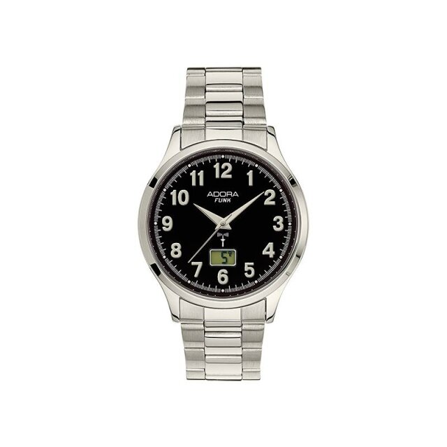 Adora Funkuhr Herrenuhr schwarz / silber AF7088