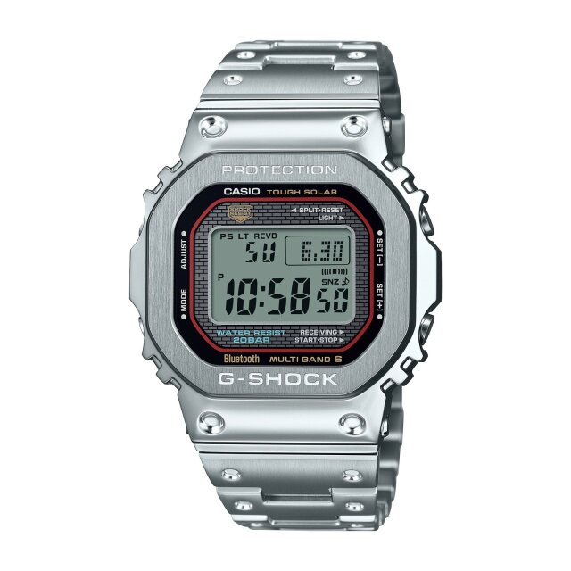 Casio G-Shock Solar / Bluetooth / Funkuhr Herrenuhr silber GMW-B5000D-1CER