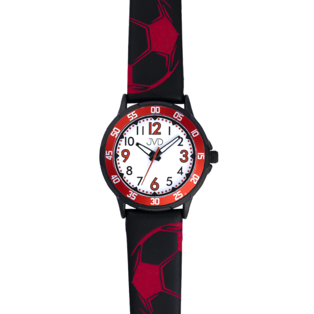 JVD Quarz Kinderuhr Fußball weiß / schwarz J7220.2