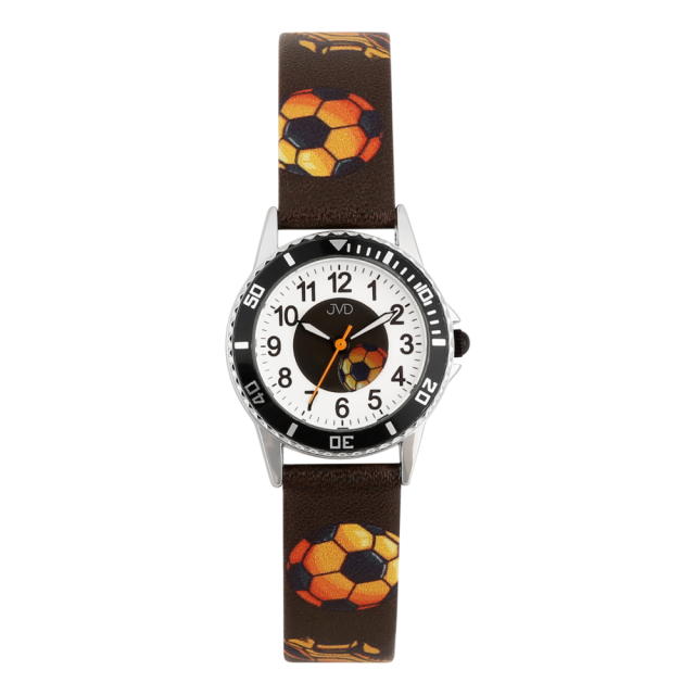 JVD Quarz Kinderuhr Fußball weiß / schwarz J7229.2