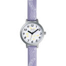 JVD  Kinderuhr Musik Noten wei&szlig; / rosa J7222.1