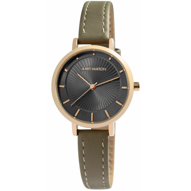 JUST WATCH Quarz Damenuhr schwarz / beige / sand JW10180-003