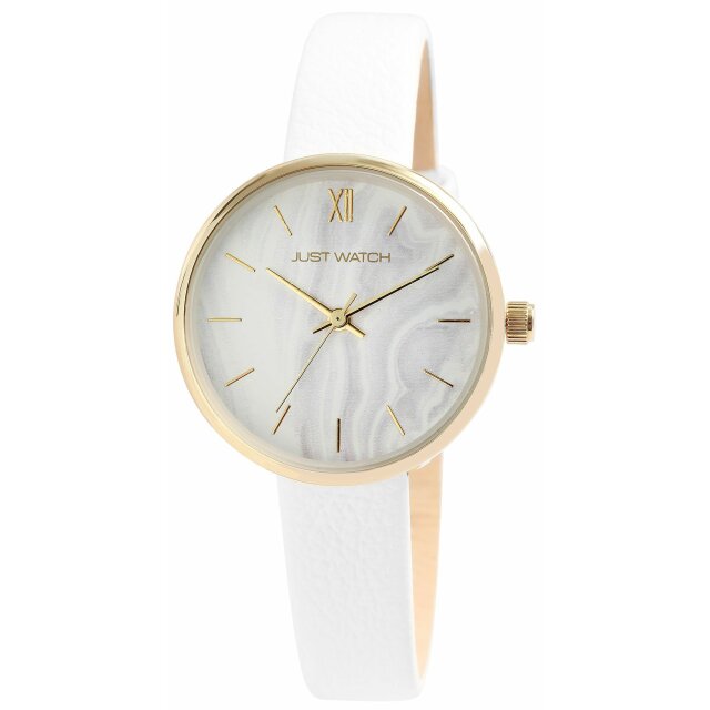JUST WATCH Quarz Damenuhr gold / weiß JW10181-002